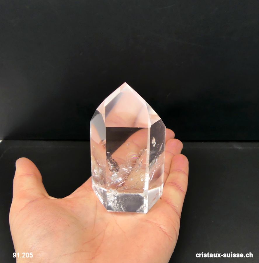 Cristal de roche A poli 7,7 cm. Pièce unique 206 grammes