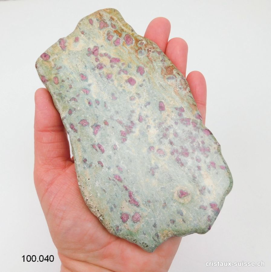 Plaque Rubis - Fuchsite 14,5 cm. Pièce unique