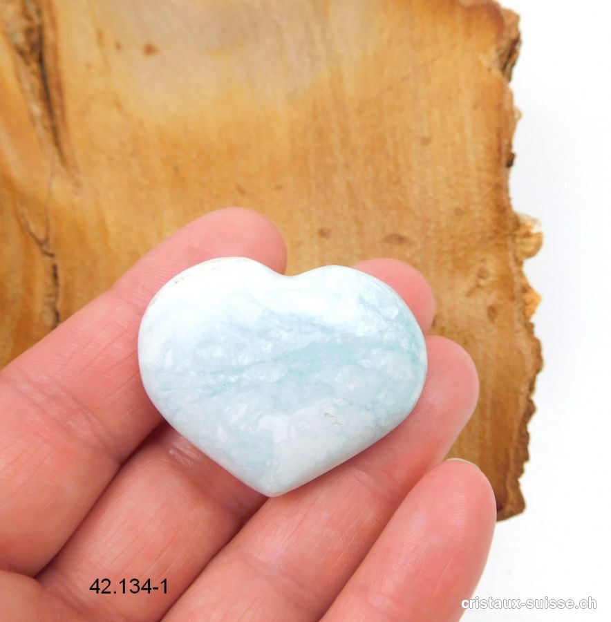 Coeur Turquoise - Dickite de Madagascar 3,7 x 3 cm. Pièce unique