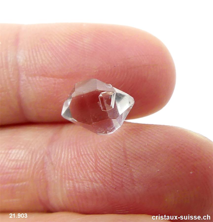 Herkimer diamant, Mine de New-York. 2,2 carats, 10 x 7 x 5 mm. Pièce unique