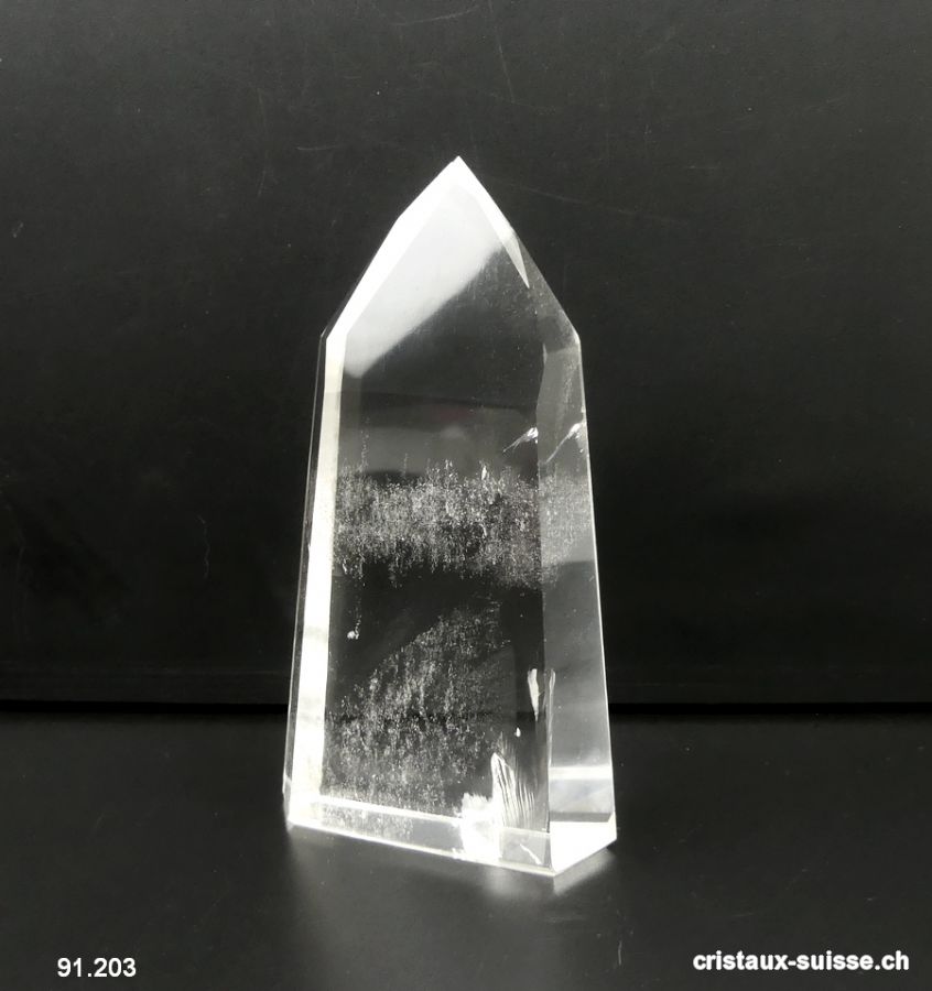 Cristal de roche qualité A poli, Haut 10,6 cm. Pièce unique 199 grammes