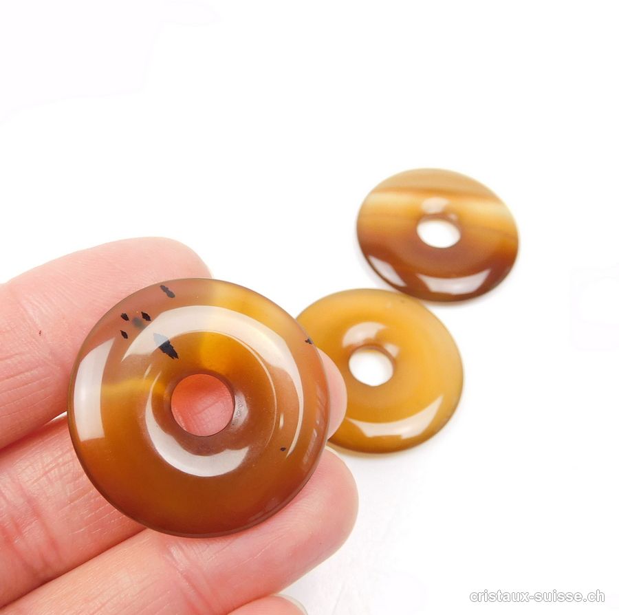 Agate brune Donut 3 cm