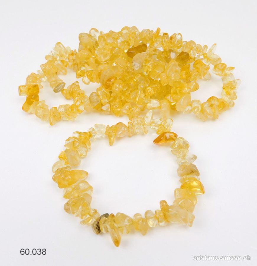 Bracelet Quartz Lemon Splitter, élastique 17,5 - 18 cm. Offre Spéciale