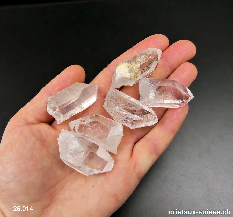 Cristal de Roche pointe brute 3,5 à 4 cm, 13 - 17 grammes