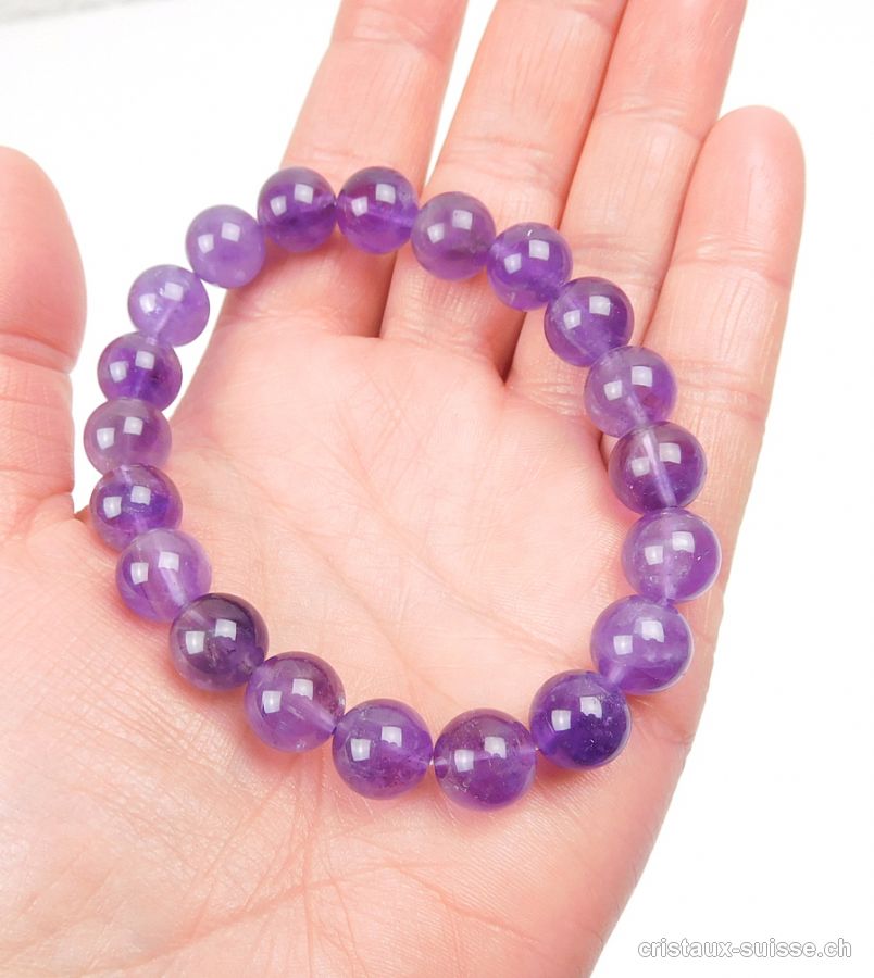 Bracelet Améthyste 10 mm / 20 cm