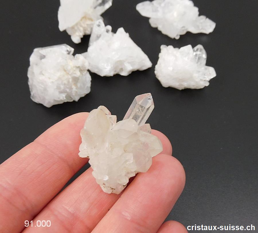 Cristal de Roche, petite druse du Tyrol 2,5 - 3 cm. Offre Spéciale