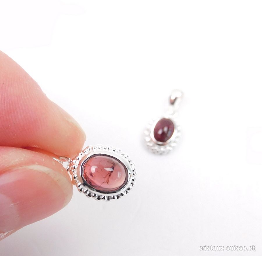 Pendentif Tourmaline rose - Rubellite en argent 925