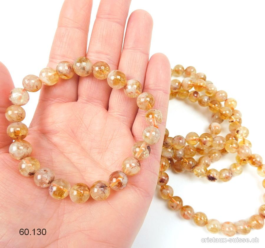 Bracelet Citrine 8-10 mm / 19,5 cm