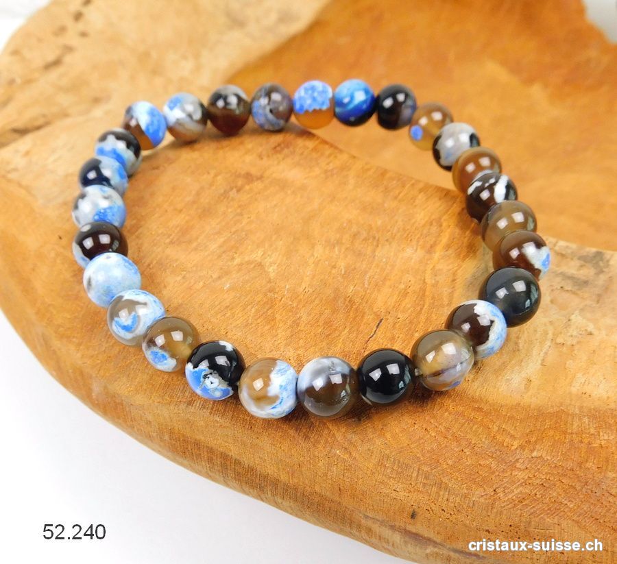 Bracelet Agate - EARTH 8 mm / 21 cm