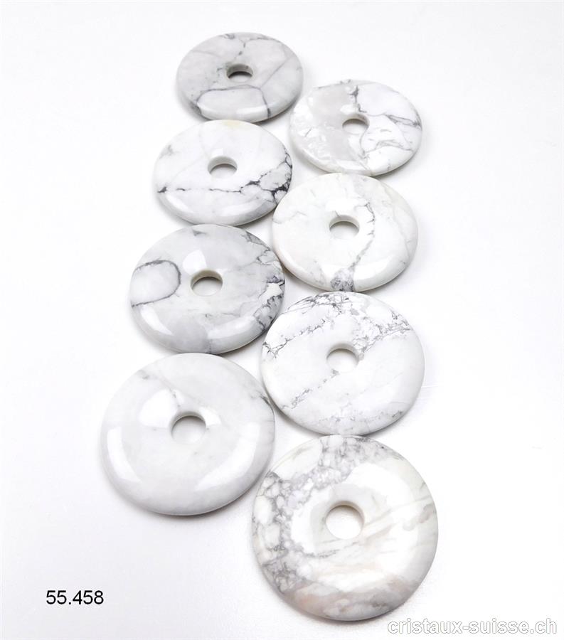 Magnésite - Howlite Donut 4 cm