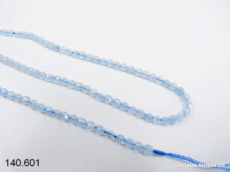 Rang Aigue-Marine 2,9 mm / 39 cm. Qual. A. FACETTÉ