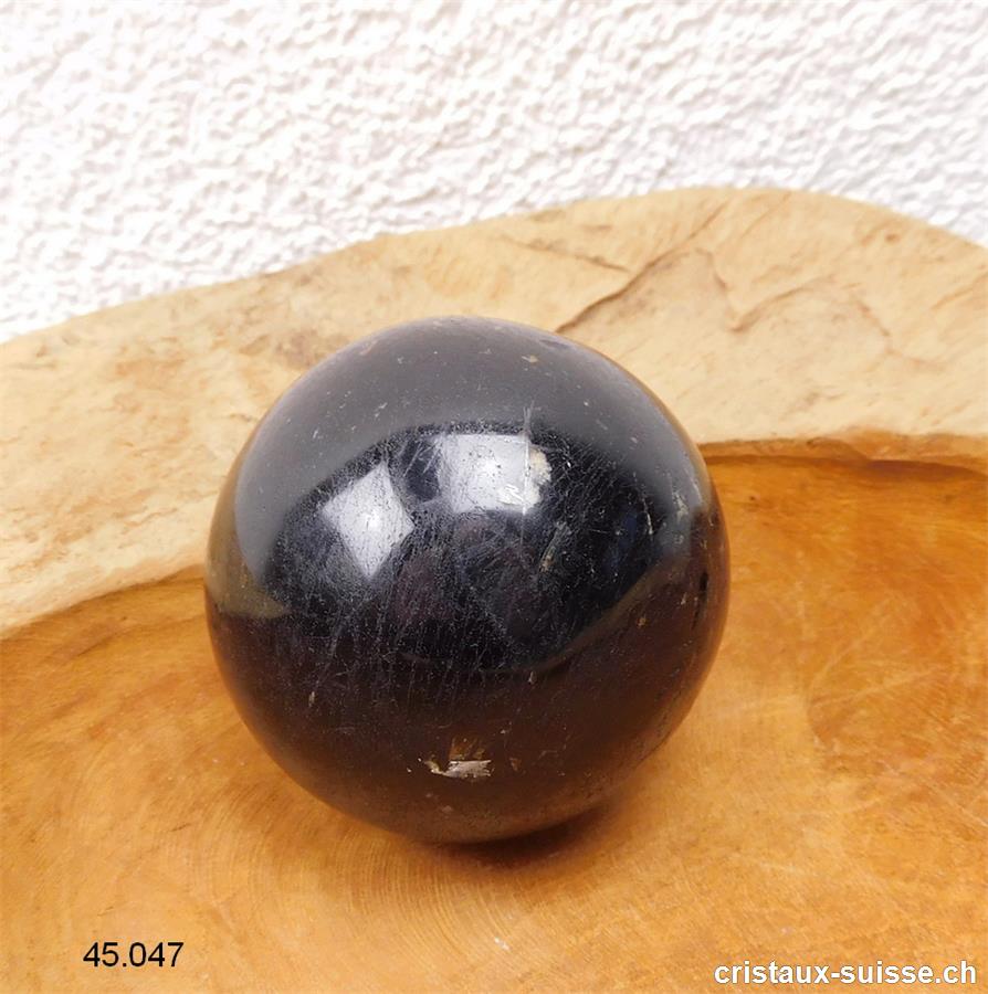 Boule Tourmaline noire - Schörl 6,4 cm. Pièce unique 423 grammes. Offre Spéciale