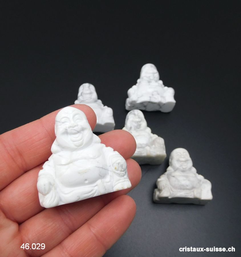 Bouddha Magnésite - Howlite 3,7 x 3,7 cm