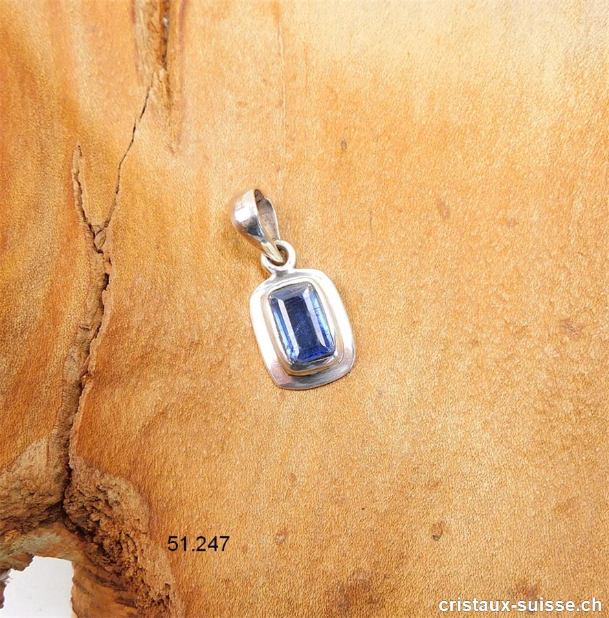 Pendentif Cyanite bleue 1,5 cm en argent 925