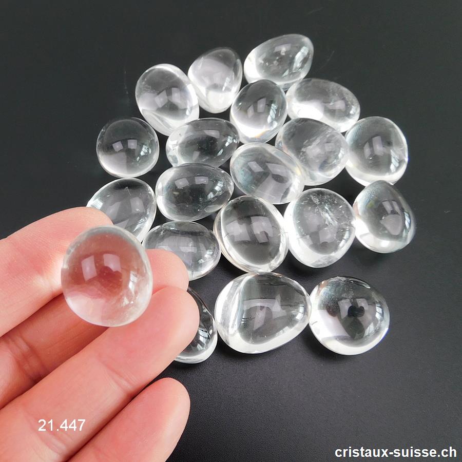 Cristal de roche 2 - 2,5 cm / 9 à 12 grammes. Taille M. Qualité A