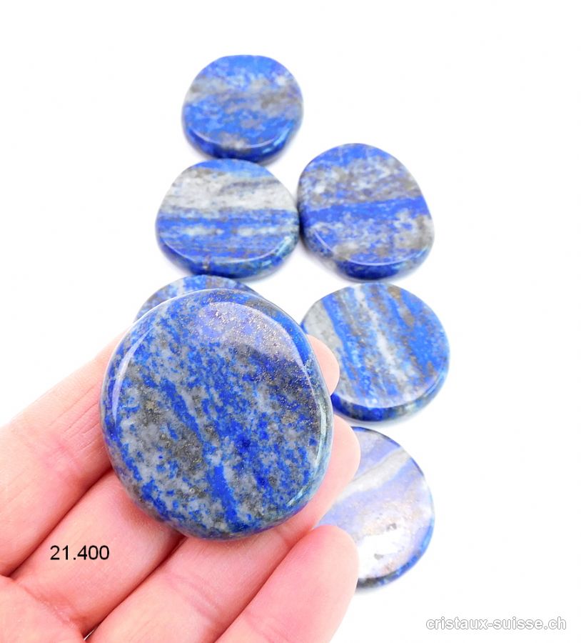 Lapis-Lazuli plat 4 à 4,5 cm / 32 - 40 grammes. Taille XXL