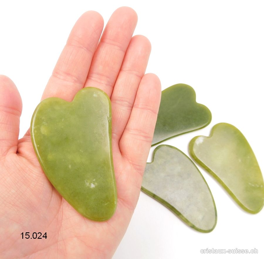 Aile d'ange de Massage Jade Serpentine 7 cm. OFFRE SPECIALE