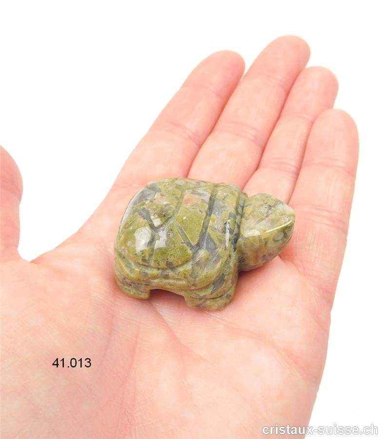 Tortue Unakite - Epidote claire  4,2 - 4,5 cm