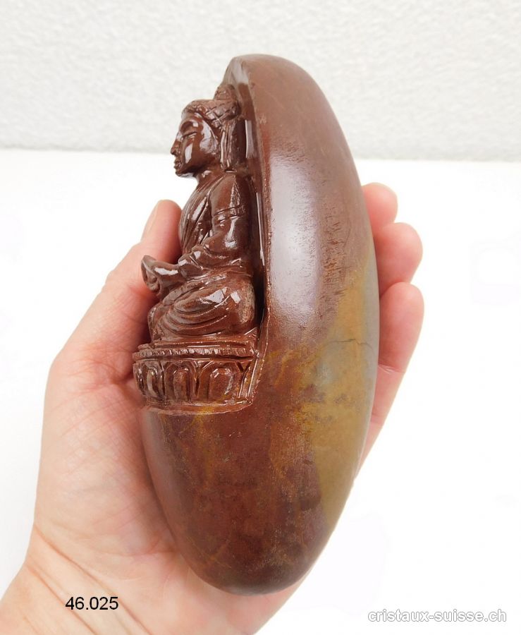 Lingam - Bouddha gravé Shiva Lingham 14 cm. Pièce unique 700 grammes