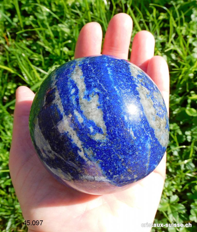 Boule Lapis-Lazuli 7,4 cm. Pièce unique 648 grammes