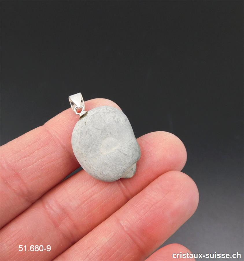 Pendentif Fairy stone PROTECTION DE LA VIE avec boucle argent 925. Pièce unique