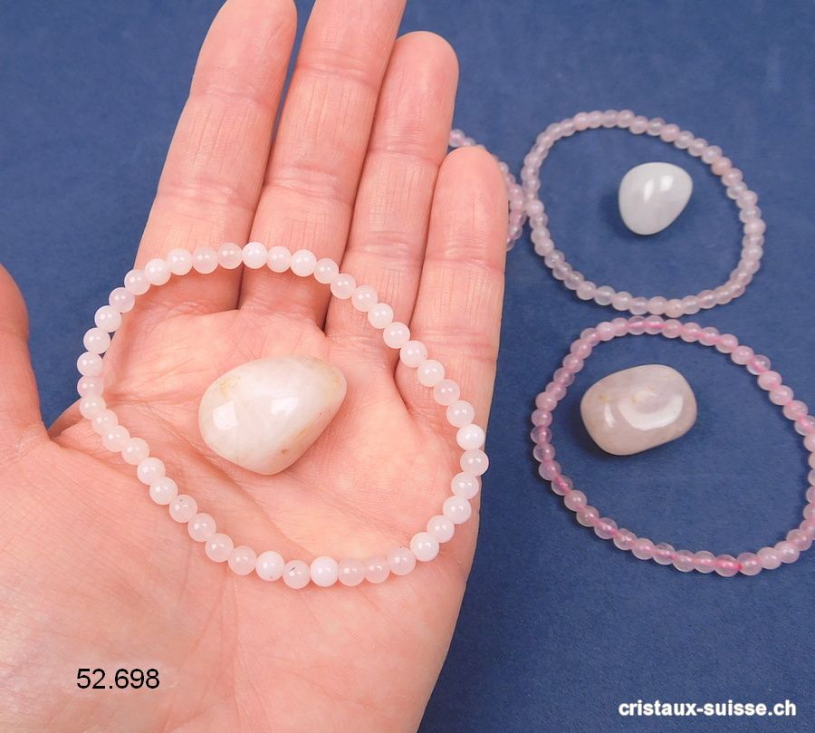 1 Bracelet Quartz rose et 1 pierre GRATUITE