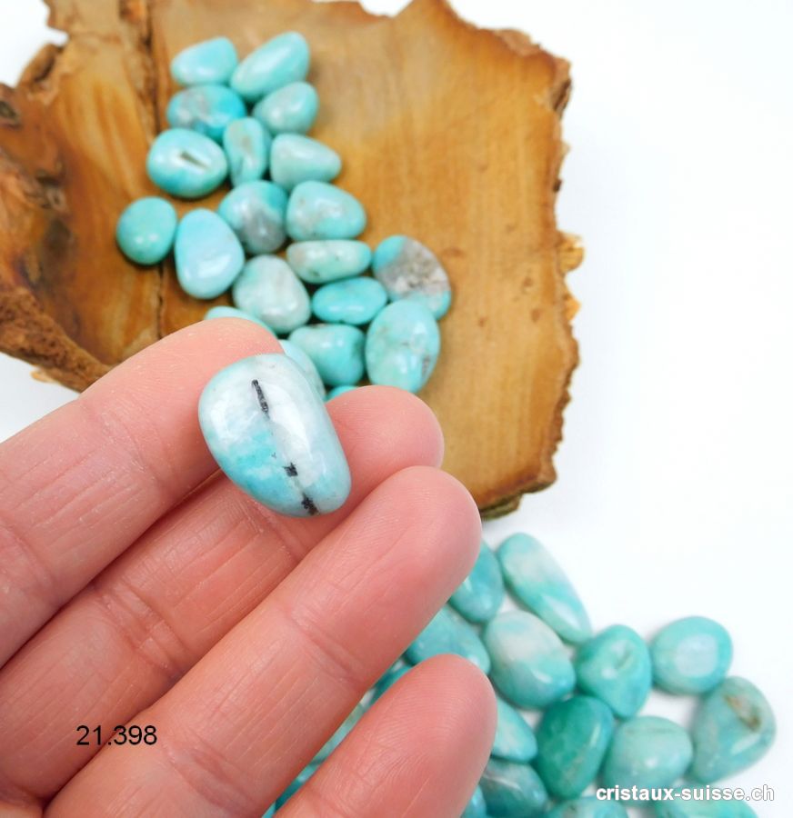 Amazonite du Pérou 1,5 à 2,5 cm. Taille SM. Qual. A