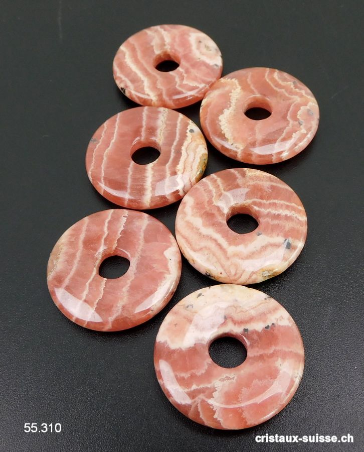 Rhodochrosite foncée du Pérou, donut 2,5 cm