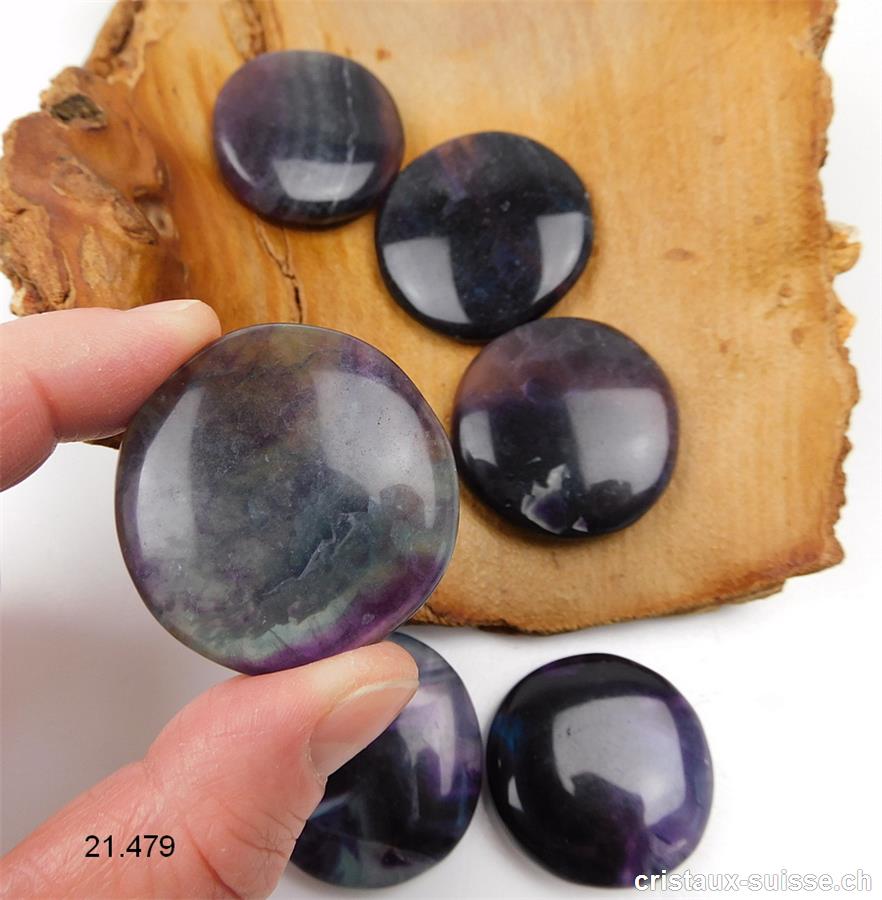 Fluorite violette plate 3 - 3,5 cm / 17 à 23 grammes