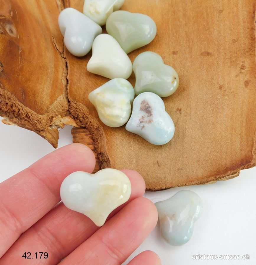 Coeur Amazonite multicolore 2,5 x 2 cm