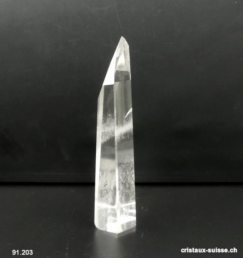 Cristal de roche qualité A poli, Haut 10,6 cm. Pièce unique 199 grammes