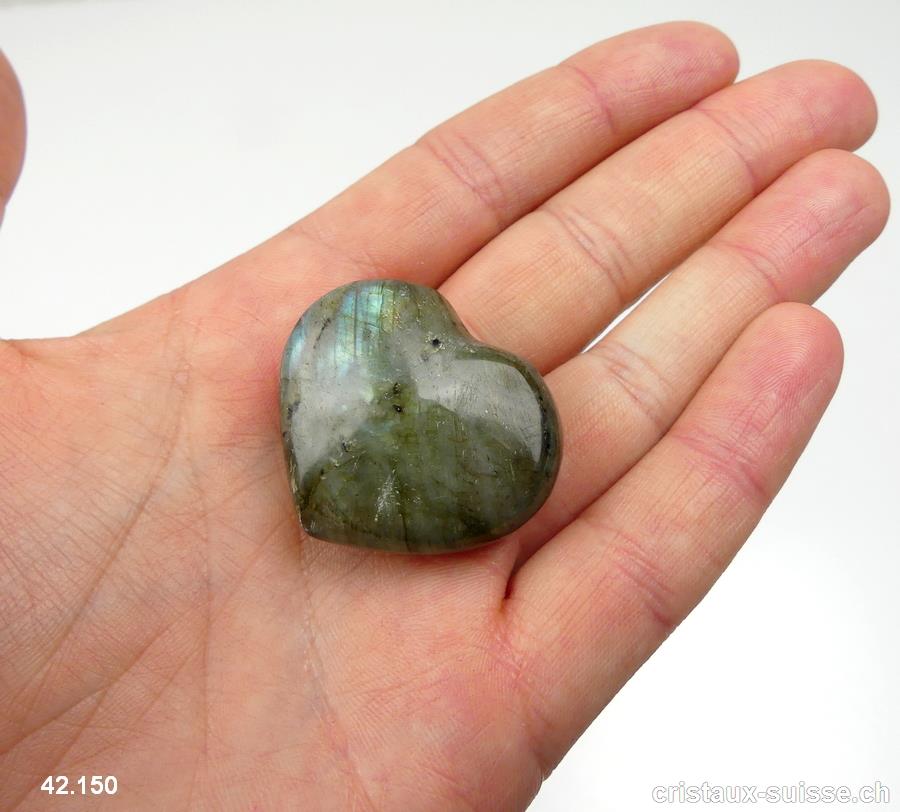 Coeur Labradorite 3,3 x 2,9 x 1,5 cm. Pièce unique