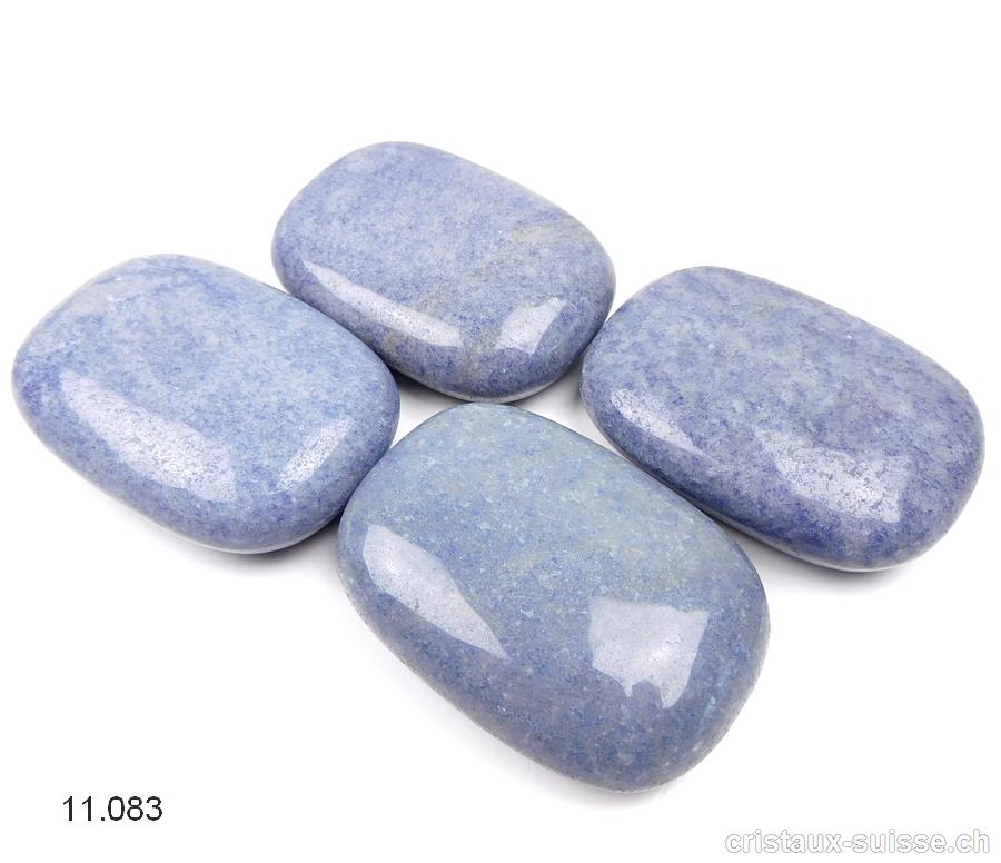 Quartz bleu, galet env. 7 x 5 cm
