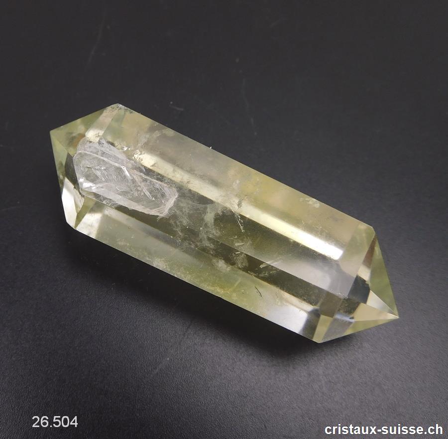 Cristal citriné, taille biterminée 7,5 x 2-2,5 cm. Pièce unique 72,5 grammes