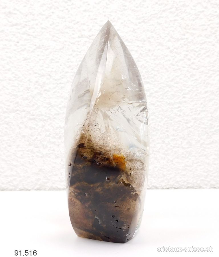 Quartz Fumé Flamme 12,8 cm.  Pièce unique 603 grammes