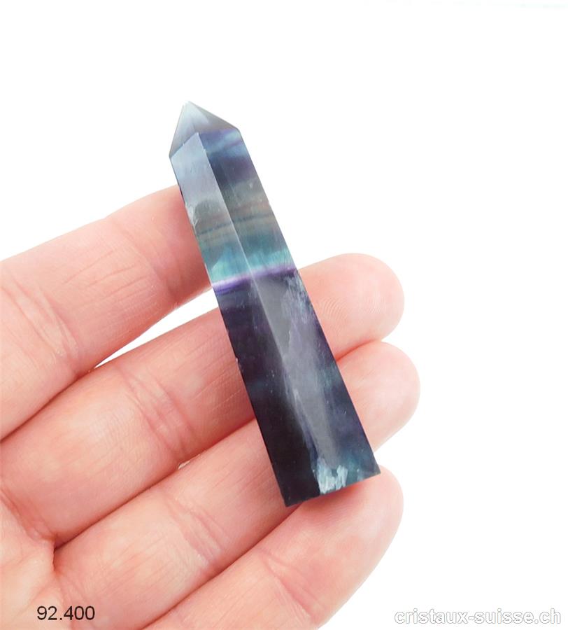 Fluorite - Fluorine arc-en-ciel, pointe polie 6 - 6,5 cm