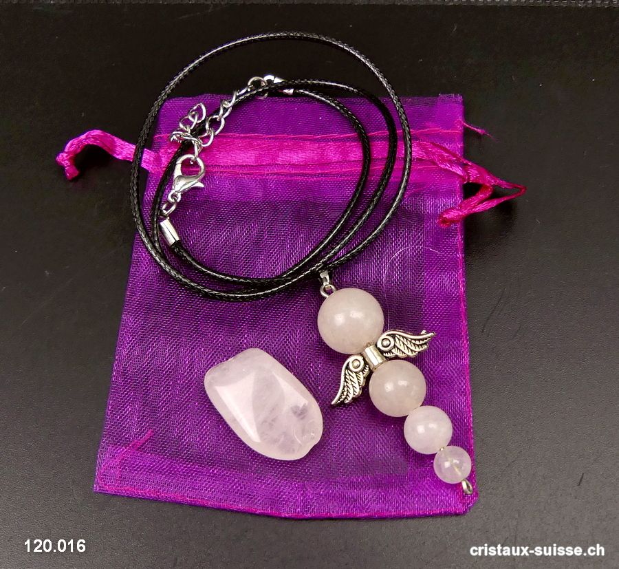 Set Ange de l'amour - Quartz rose. Offre Spéciale