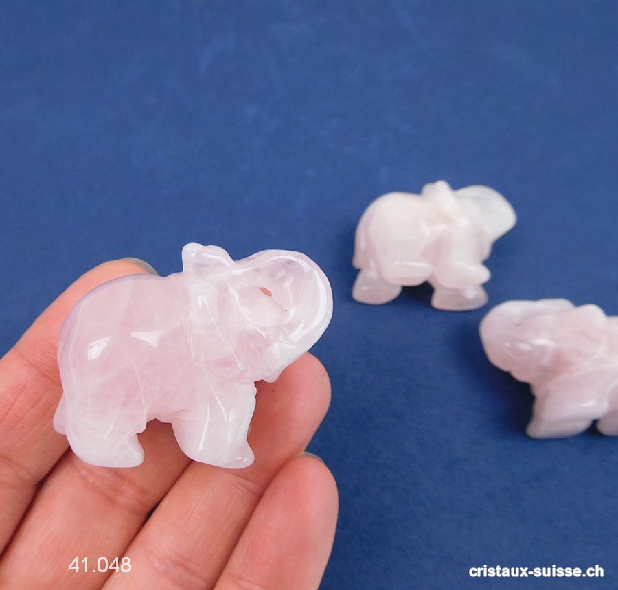 Eléphant Quartz rose 3,5 - 4 cm