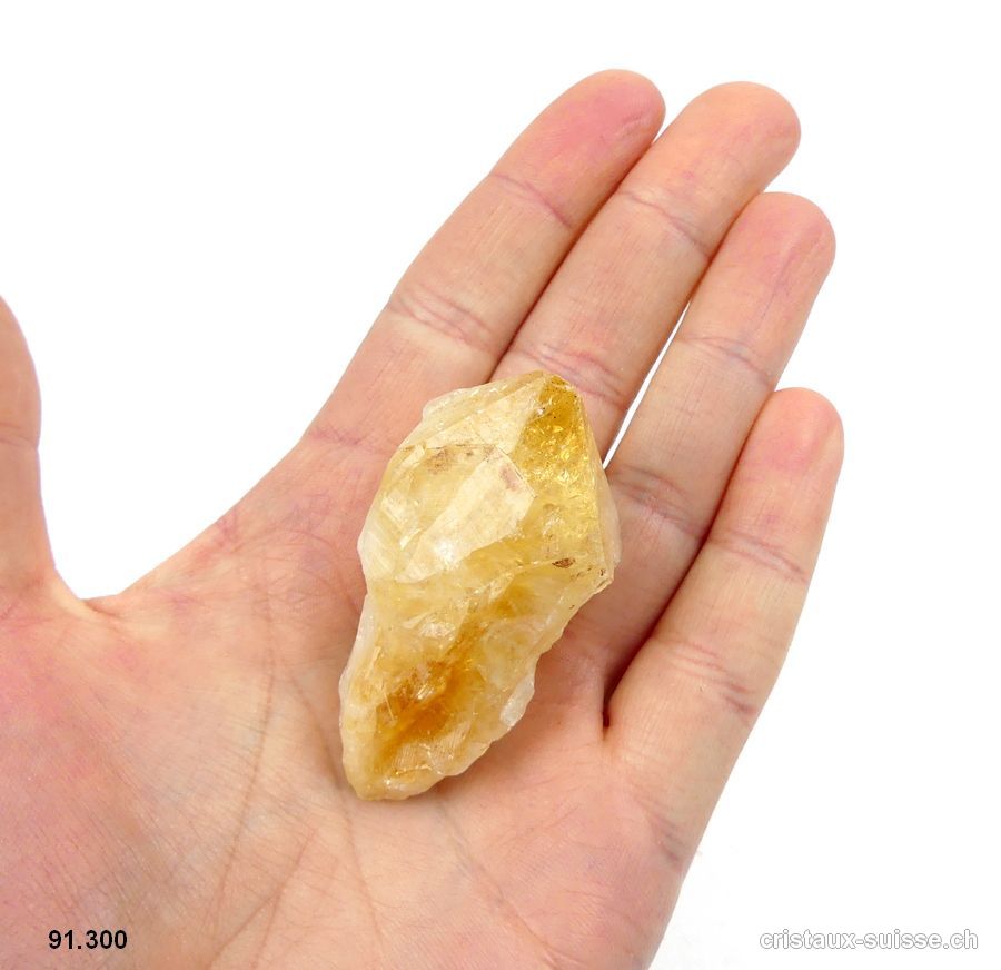Citrine pointe brute 5,6 cm. Pièce unique 40 grammes