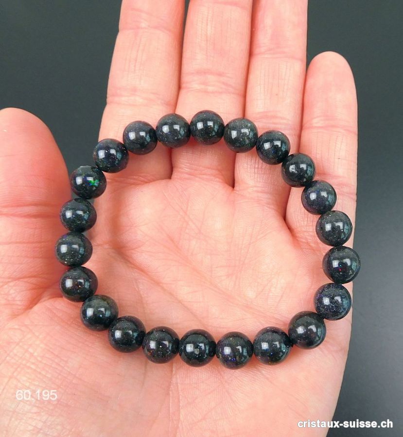 Bracelet Opale Andamooka 8,5 mm / 18,5 cm. Pièce unique