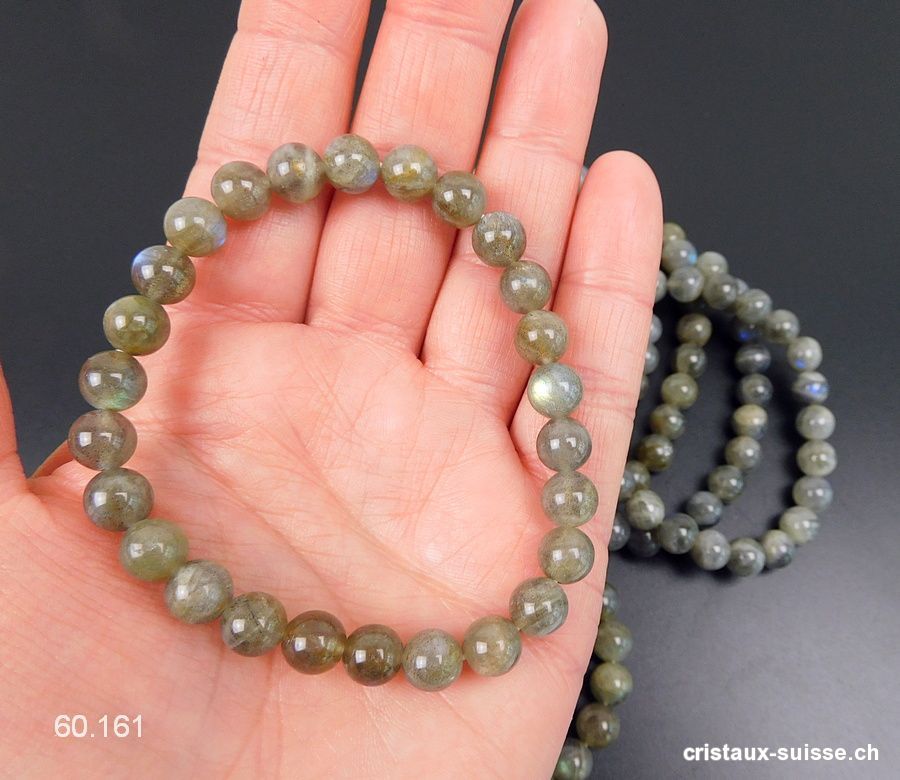 Bracelet Labradorite 7,5 - 8  mm / 19,5 - 20 cm