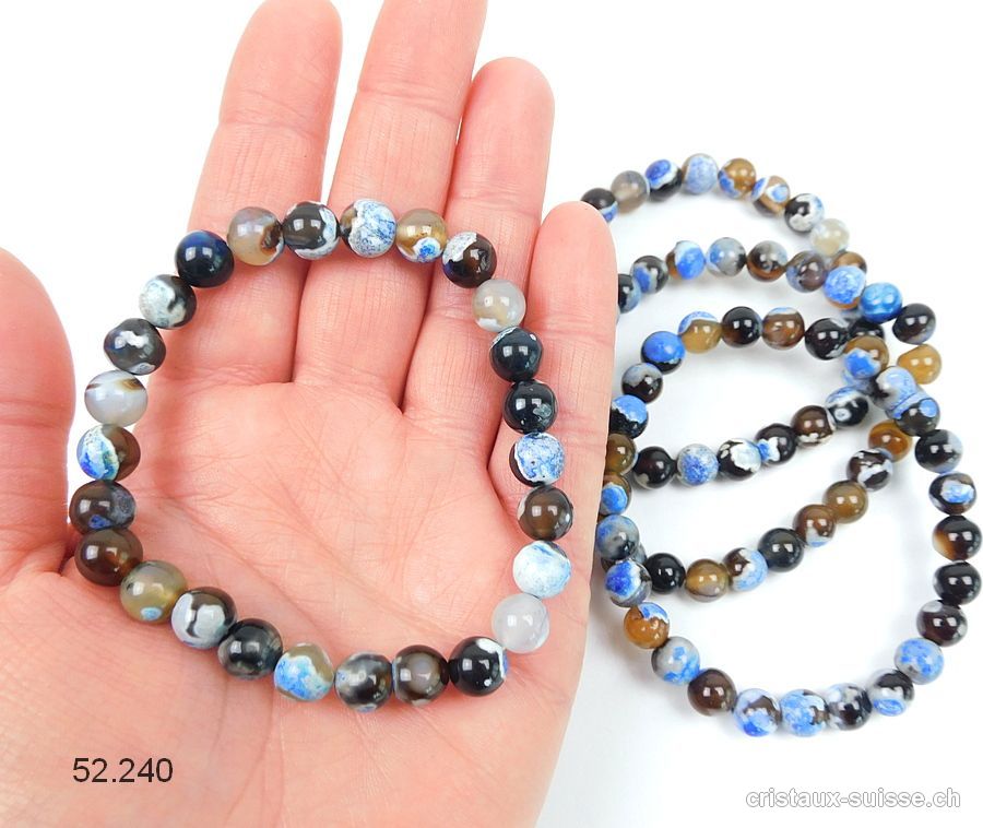 Bracelet Agate - EARTH 8 mm / 21 cm