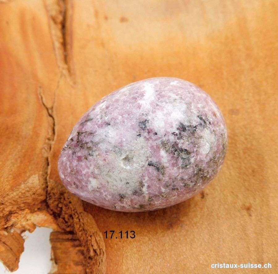 1 Oeuf YONI Lépidolite 4 x 3 cm. Taille M. NON PERCÉ