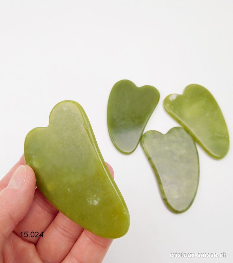 Aile d'ange de Massage Jade Serpentine 7 cm. OFFRE SPECIALE