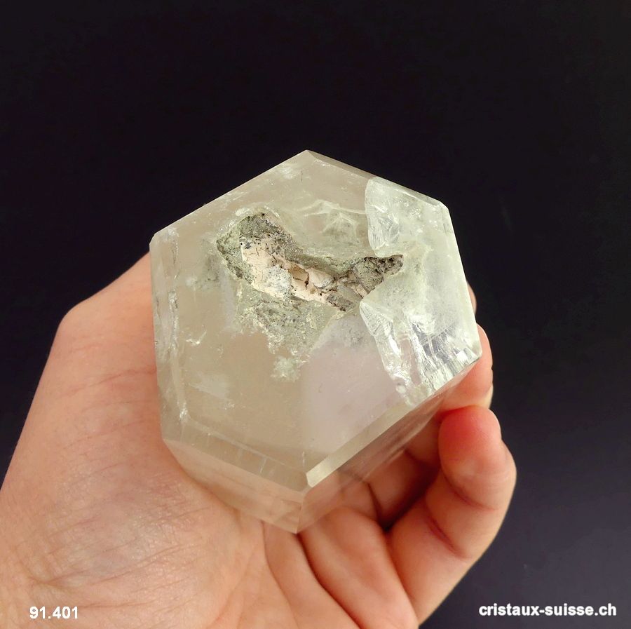 Quartz fantôme haut 7,6 cm. Pièce unique de 217 grammes