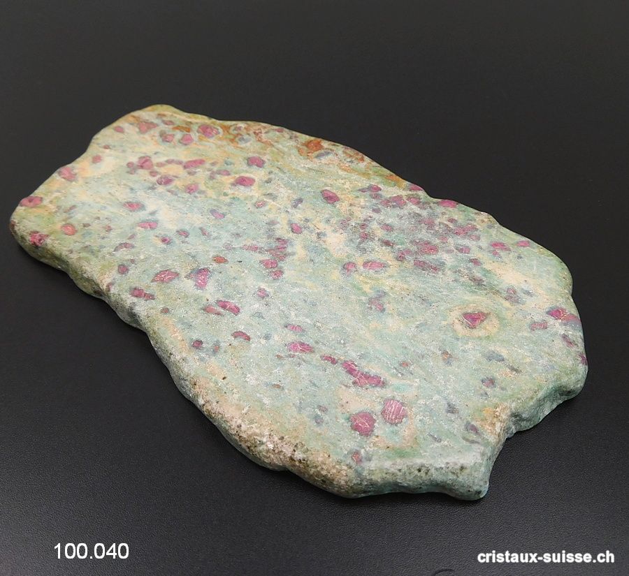 Plaque Rubis - Fuchsite 14,5 cm. Pièce unique